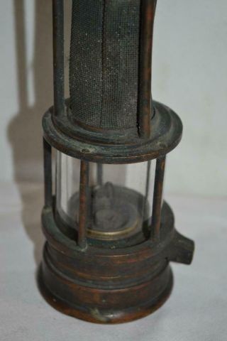 RARE Vintage Everhart Brass Mining Safety Lamp Scranton PA ESTATE FIND 5
