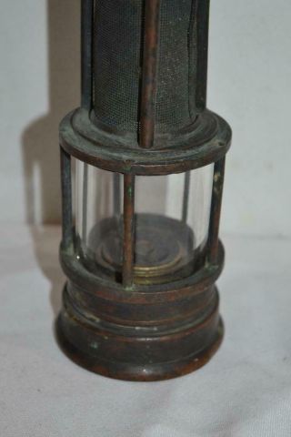 RARE Vintage Everhart Brass Mining Safety Lamp Scranton PA ESTATE FIND 7