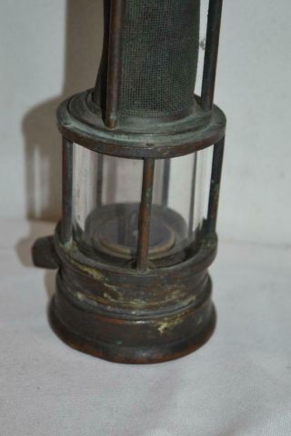 RARE Vintage Everhart Brass Mining Safety Lamp Scranton PA ESTATE FIND 9