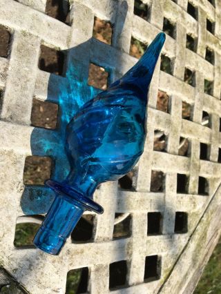 Vintage Mid Century Murano Art Glass Empoli Studio Genie Bottle Decanter 26” 4