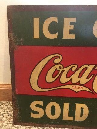 Rare Vintage c.  1930 Coca Cola Soda Pop 2 Sided 17 