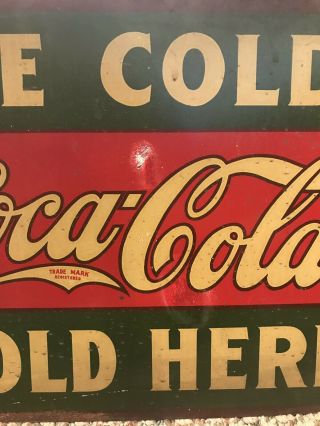 Rare Vintage c.  1930 Coca Cola Soda Pop 2 Sided 17 