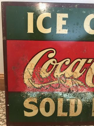 Rare Vintage c.  1930 Coca Cola Soda Pop 2 Sided 17 