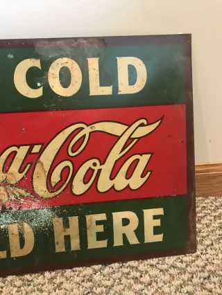 Rare Vintage c.  1930 Coca Cola Soda Pop 2 Sided 17 
