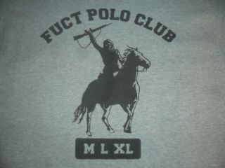 Fuct Vintage T - Shirt Planet Of The Apes Fuct Polo Club Mens Large Grey Pre - Owned