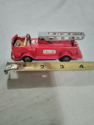 Vintage Fire Truck,  Japan,  4 1/8 In