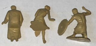 Vintage Ben Hur Playset Romans & Gladiators Plastic Figures: Tan Set 13 Of 16 5