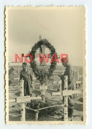 Wwii German War Photo Graves Officers & Soldiers Military Cemetery
