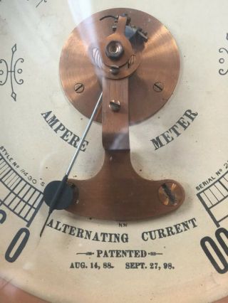 Early Rare 1898 Large Westinghouse Electric Alternating Current Ampere Meter Old 2