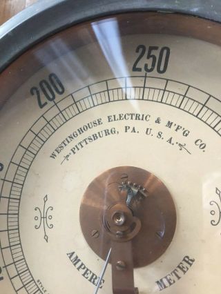 Early Rare 1898 Large Westinghouse Electric Alternating Current Ampere Meter Old 6