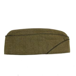 Us Army Officer Od33 Wool Serge Side Cap Garrison Hat Size 7 3/8 1945
