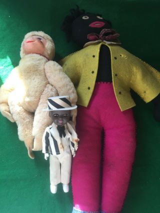 Vintage Joblot Of Dolls/soft Toys - Including Monkey And Other Dolls.