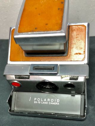 Vintage Polaroid SX - 70 Land Camera W Case And Accessories Flash Viewfinder Timer 6