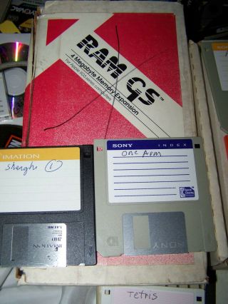 Vintage Apple IIGS Rom 1 LOADED Apple High Speed SCSI Finger Print GSRam Disks 6