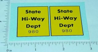 Tonka State Hiway Dept.  980 Stickers Tk - 076