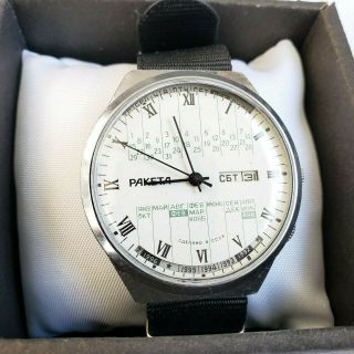 Wrist Watch Raketa Vintage Perpetual Calendar Ussr / Serviced