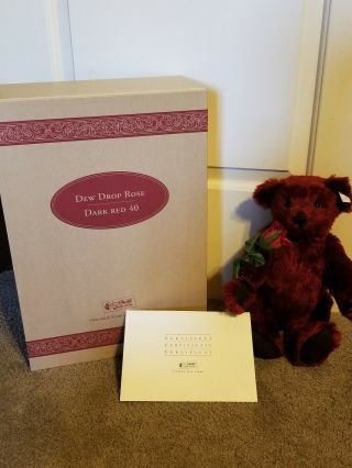 Steiff Teddy Bear Dew Drop Rose 16 Inches Mohair 5 - Way Jointed