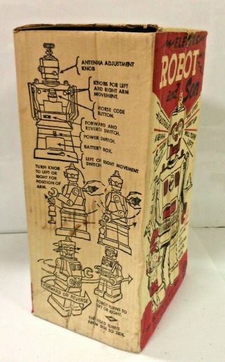 Vintage c.  50 ' s Marx Electric Robot and Son Battery Op Toy 6