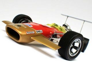 Ford Lotus Race Car F1 Sport Vintage Rare 1960s 1 18 Carousel Red Metal Model 12