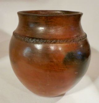 Signed Rose Williams Navajo Pottery Water Jar Clay 7 " X 5.  5 " Vintage Hand Coiled