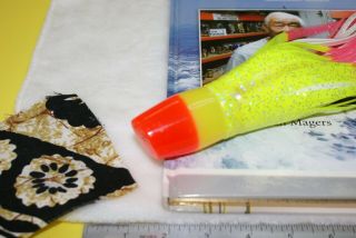 Joe Yee Vintage Yellow Orange Apollo Tuna Ahi Salt Water Big Game Trolling Lure