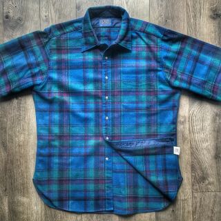 Nwot Vintage Pendleton Wool Flannel Button - Down Lodge Shirt - Size Xl