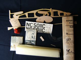 TWO (2) Vintage Model Airplane Kits with boxes - - parts missing - - 4