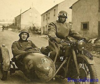 None Better Wehrmacht Kradmelder W/ Unit Marked Motorcycle (im - 439207)
