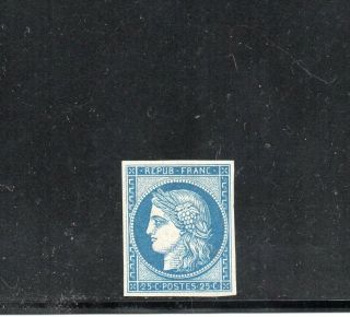 1850 France Sc 6,  25c Ceres,  Great Margins,  Cv $9600.  00,  Rare