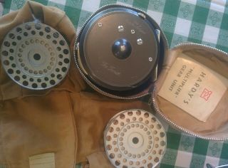 Hardy The Zenith Fly Reel,  Multiplier Gear Unit With 2 Extra Spools And Cases