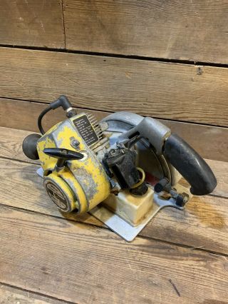 Piston Powered Products Saw Vintage 2 Stroke Has Powered Circular Saw Wood