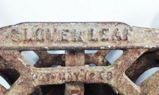 Vtg antique cast iron hay trolley carrier unloader barn pulley tool system 7