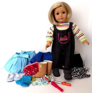 American Girl Doll Kit Retired Blonde Blue Eyes Doll Other Clothing