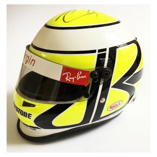 Signed Jenson Button Rare 1/2 Scale Helmet - Brawn Gp - F1