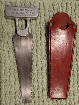 Vintage Knapp Sport Sportsman Saw With Sheaths Pioneer Brand Made in USA 2