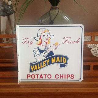 Vintage Valley Maid Soda Pop Gas Station Potato Chip Metal Sign