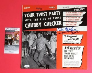 Chubby Checker Signed Old Vintage Lp Album Certified Authentic With Jsa Psa