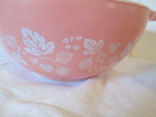 2 VINTAGE Pyrex USA PINK GOOSEBERRY Pint Cinderella Mixing Bowl 441 442 2