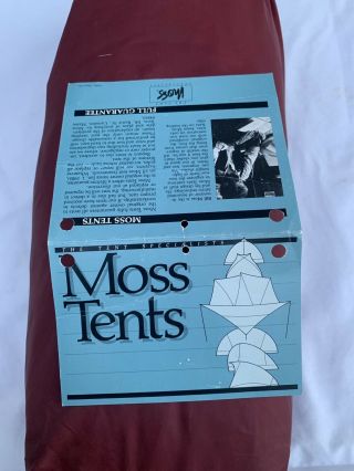 MOSS STARLET 2 PERSON TENT ALL - VINTAGE 12