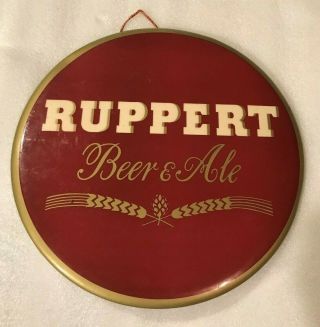 Vintage Ruppert Beer Ale Celluloid Toc Tin Cardboard Button Sign Ny