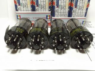 4 - 6SN7GTB Raytheon Vintage Vacuum Tubes Reference Plus Grade Quad 5