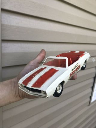 Vintage 1969 Chevrolet Camaro SS Indy 500 Pace Car Dealer Promo Toy AMT 3