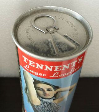 Rare Tennent ' s Lager Lovely - Linda Hands on Hair - P/T,  Air Filled 15.  5Fl Oz 4