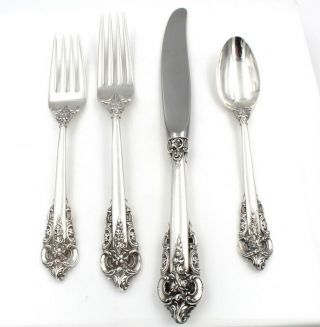 Wallace Silver Grand Baroque (sterling,  1941) 4 Piece Place Setting Nr 5446 - 8