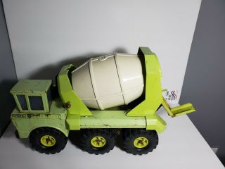 Tonka Ready Mixer Vintage Cement Truck 6 Wheeler Lime Green Pressed Steel