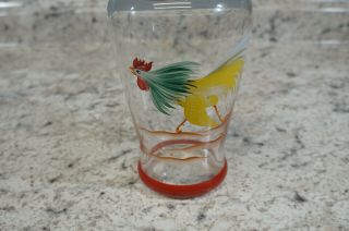 Vtg Art Deco Hand Painted Rooster Cocktail Martini Shaker Bar Ware 8 1/2 