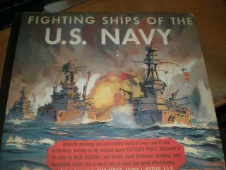 Ww2 1941 Dated U.  S Navy Book Fighting Ships Of The Us Navy Hardcover By Pratt