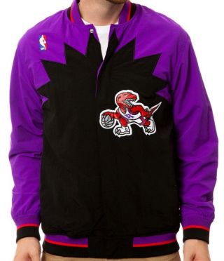 Authentic 1995 - 96 NBA Mitchell & Ness Toronto Raptors Vintage warm - up Jacket 2