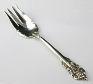 Signed Wallace Sterling Silver 925 Grand Baroque 9 1/2 " Salad Serving Fork Ajb