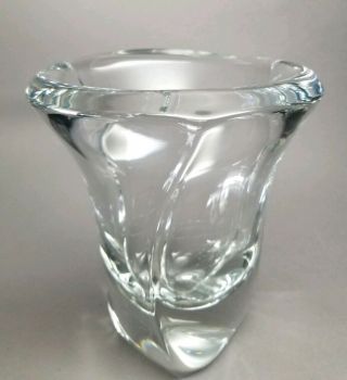 Daum France Form 8.  25 " Vase Vintage Art Glass Crystal Heavy 12 Lb - Signed